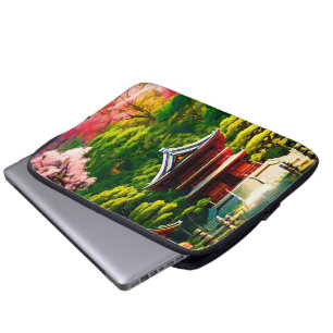 Cherry Blossom Temple Laptop Sleeve