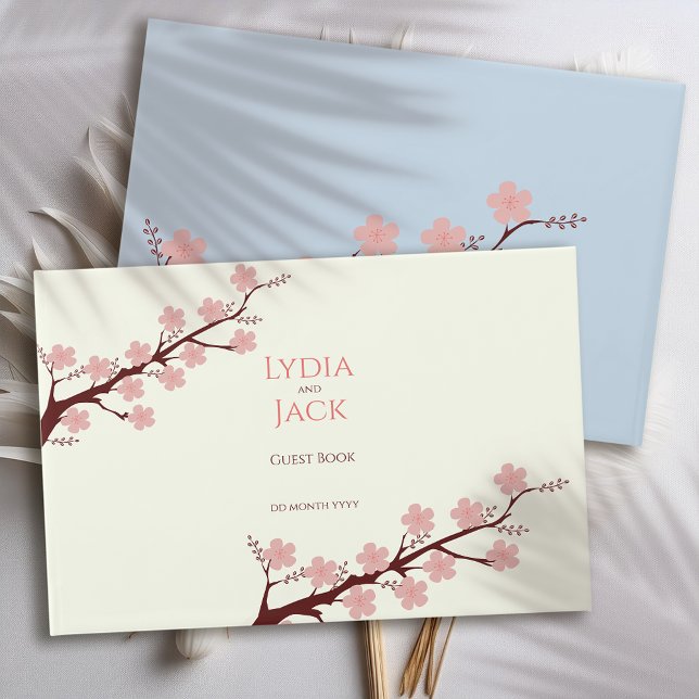 Cherry Blossom Themed Wedding Guest Book (Creator Uploaded)