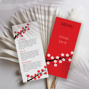 Cherry Blossom Themed Wedding Menu