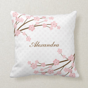 Cherry Blossom Throw Pillow