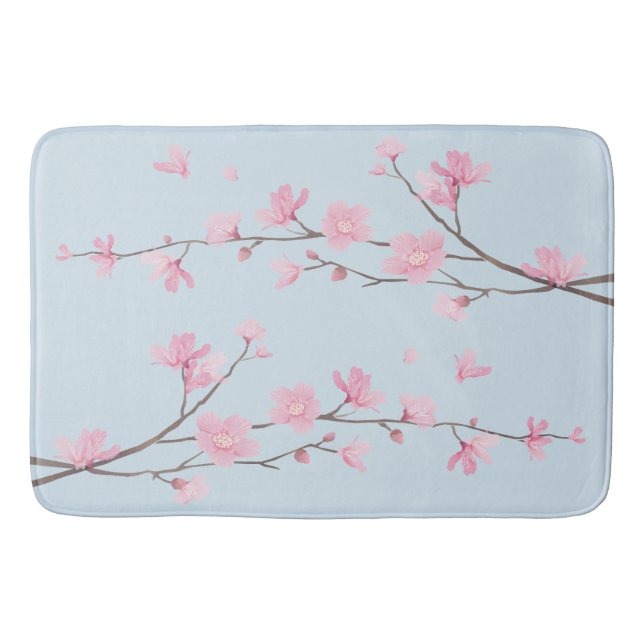 Cherry Blossom - Transparent Background Bath Mat (Front)