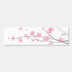Cherry Blossom - Transparent-Background Bumper Sticker