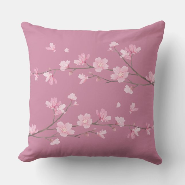 Cherry Blossom - Transparent Background Cushion (Front)