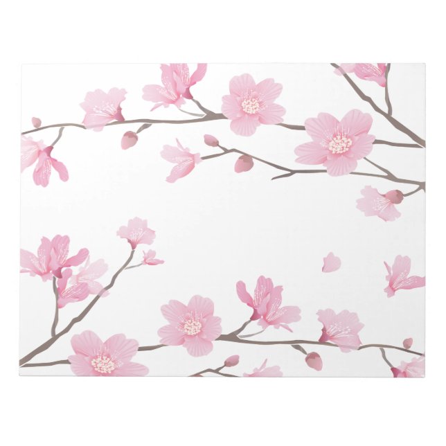 Cherry Blossom - Transparent Background Notepad (Front)