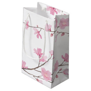 Cherry Blossom - Transparent Background Small Gift Bag