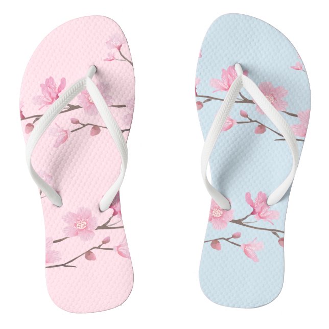 Cherry Blossom - Transparent - Special Thongs (Footbed)