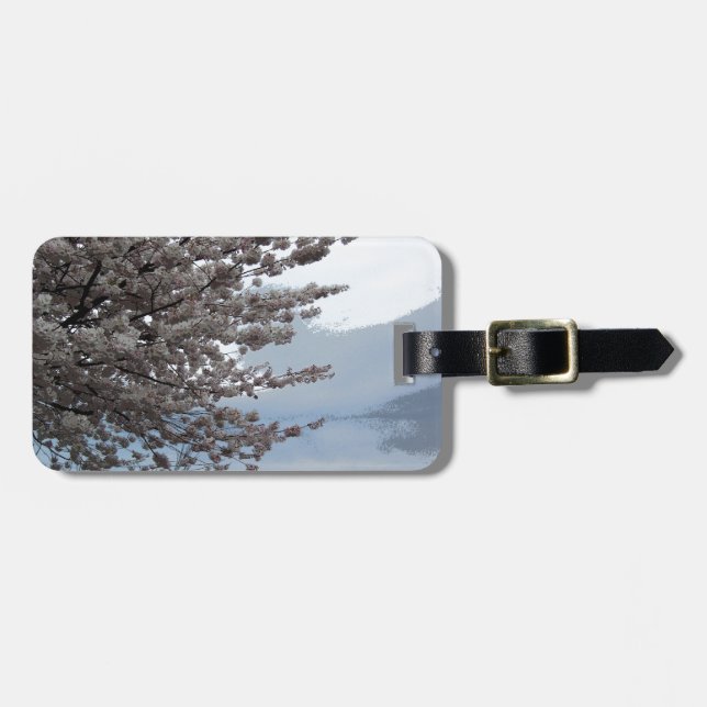 Cherry Blossom Tree Art Luggage Tag (Front Horizontal)