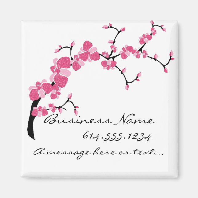 Cherry Blossom Tree Branch Customisable Magnet 2 (Front)