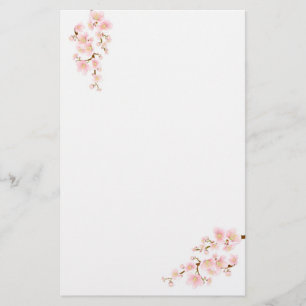 Cherry blossom tree branch Stationery