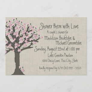 Cherry Blossom Tree Couples Shower Invitation