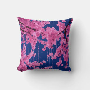 Cherry Blossom Tree – Elegant Dripping Design Cushion