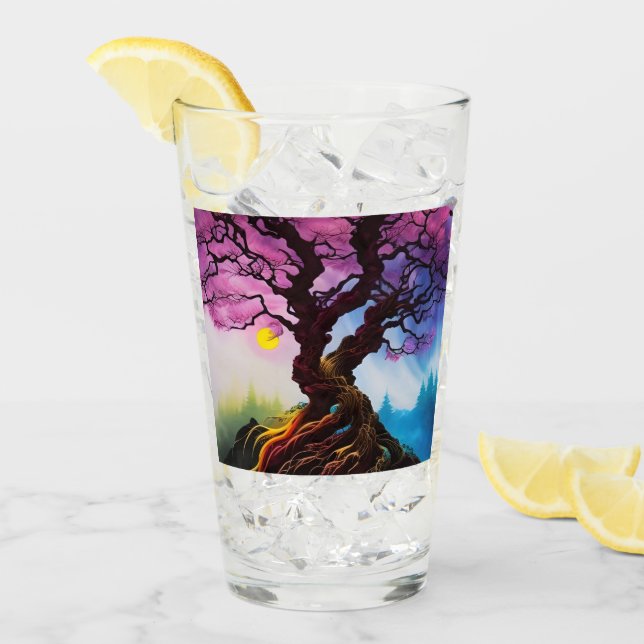 Cherry blossom Tree of life Glass (Front Ice)