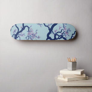Cherry Blossom Tree Pattern Skateboard