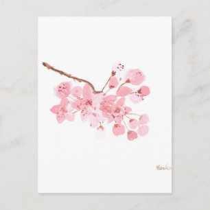 cherry blossom tree pink floral elegant chic postcard