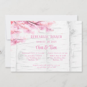 Cherry Blossom Tree Rehearsal Dinner Invitation