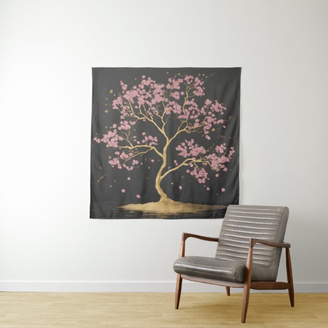 Cherry Blossom Tree Tapestry (In Situ)