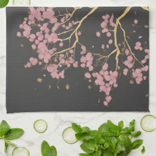 Cherry Blossom Tree Tea Towel