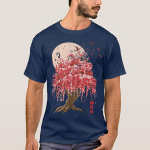 Cherry Blossom Tree Vintage Asian Japanese Graphic T-Shirt