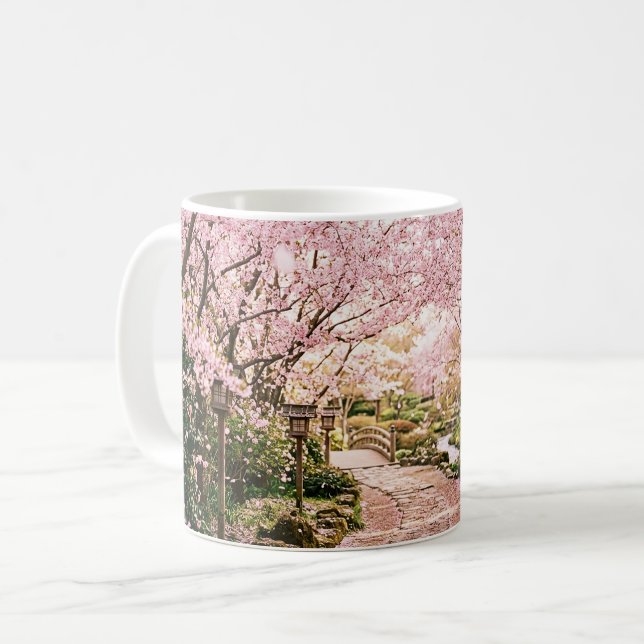 Cherry Blossom Trees Coffee Mug (Front Left)