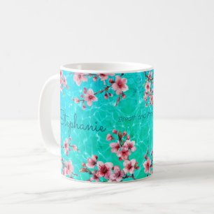 Cherry Blossom Tropical Ocean Coffee Mug