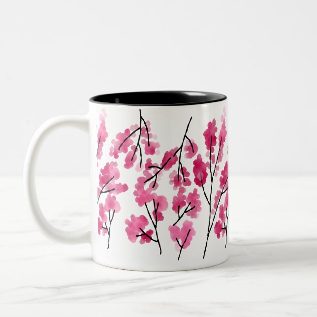 Cherry blossom Two-Tone coffee mug (Left)