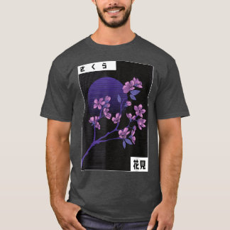 Cherry Blossom Vaporwave Cool Fun Retro Cartoon 80 T-Shirt