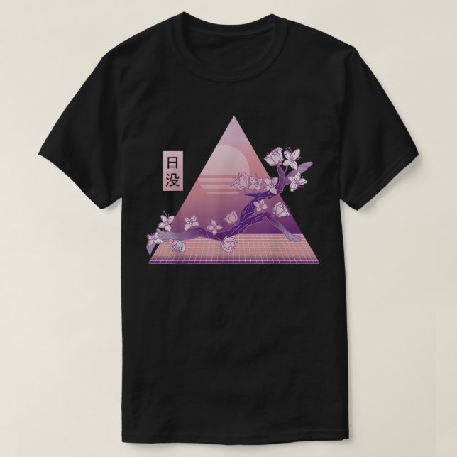 Cherry blossom Vaporwave Japanese otaku gifts  T-Shirt (Design Front)