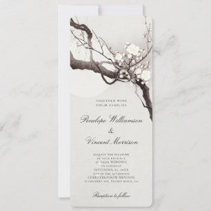 Cherry Blossom - Vintage Art Wedding Invitation