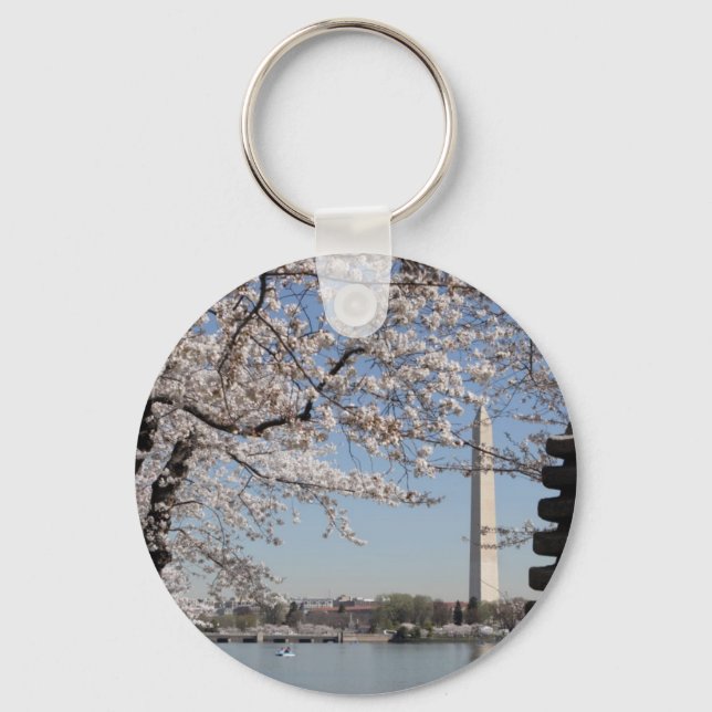 Cherry Blossom Washington DC Key Ring (Front)