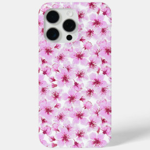 Cherry blossom watercolor iPhone 15 pro max case