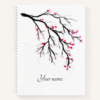 Cherry blossom watercolor Spiral Notebook