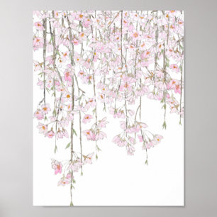Cherry blossom watercolor spring 2018 poster