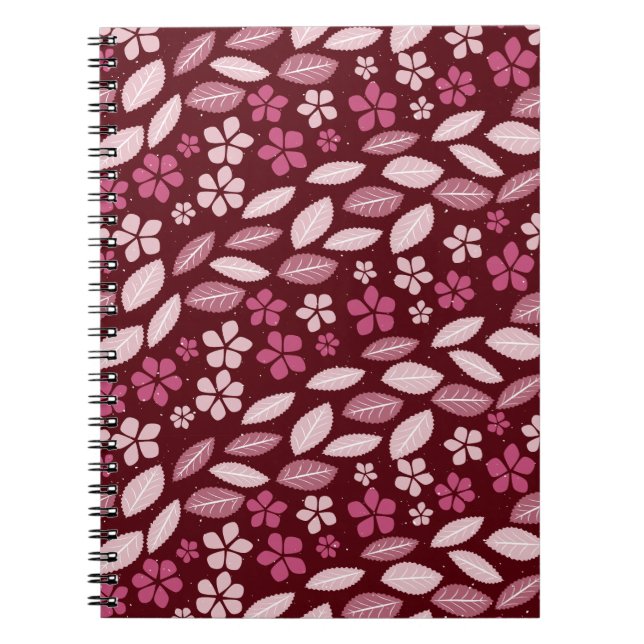 Cherry Blossom Way- Burgundy Spiral Photo Notebook (Front)