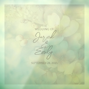 Cherry Blossom Wedding Banner Floor Decal