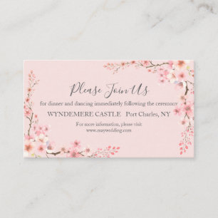 Cherry Blossom Wedding Enclosure Card