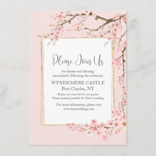 Cherry Blossom Wedding Enclosure Card