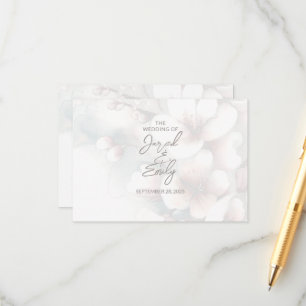 Cherry Blossom Wedding Enclosure Card with QR Code