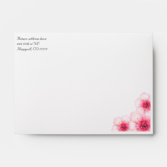 Cherry blossom wedding Envelope (Front)