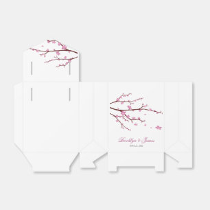 Cherry Blossom Wedding Favour Box Tent