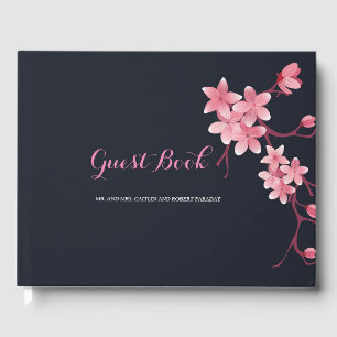 Cherry Blossom Wedding guest Book