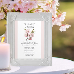 Cherry Blossom Wedding In Loving Memory Poster