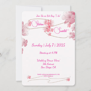 Cherry Blossom Wedding Invitation