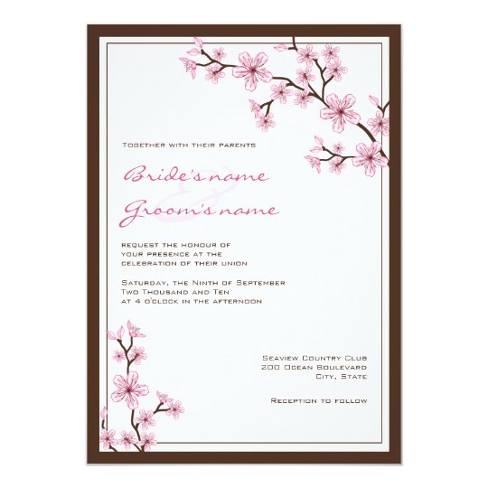 Cherry Blossom Wedding Invitations