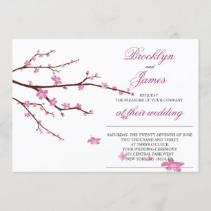 Cherry Blossom Wedding Invites