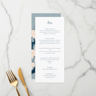 Cherry blossom wedding menu