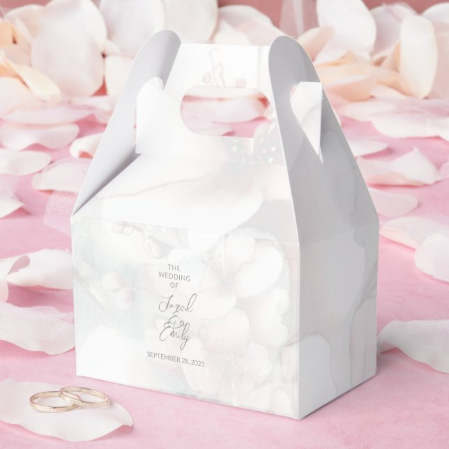 Cherry Blossom Wedding Personalised Favour Box (Wedding)