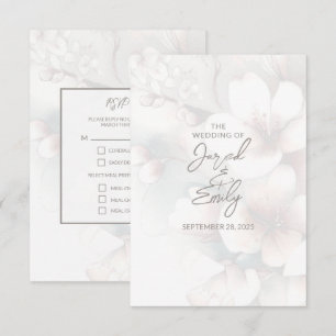 Cherry Blossom Wedding RSVP Card
