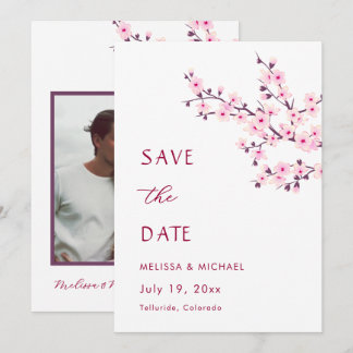 Cherry Blossom Wedding Save The Date
