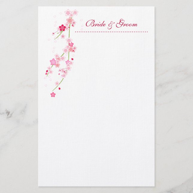 Cherry Blossom Wedding Stationery (Front)