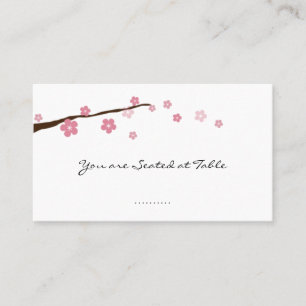 cherry blossom; wedding table seating place card